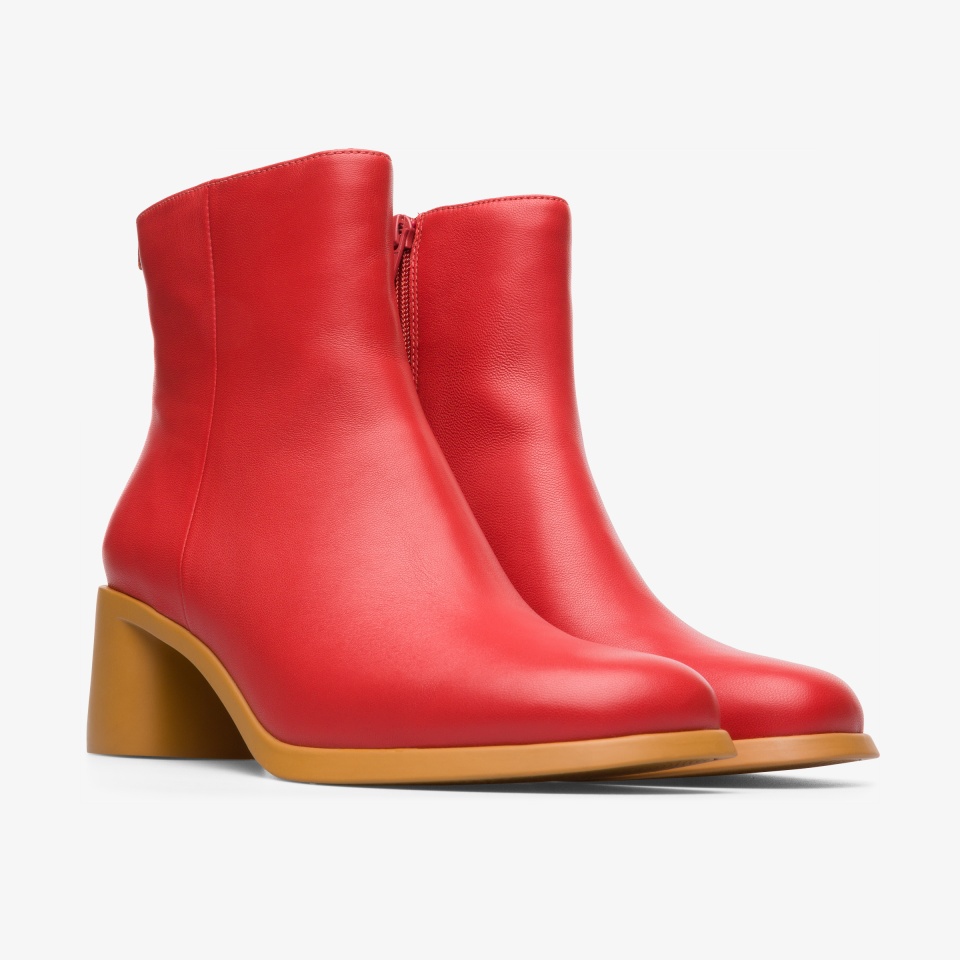 Camper Meda Red - Camper Women's Ankle Boots ||1932-KWLAN||